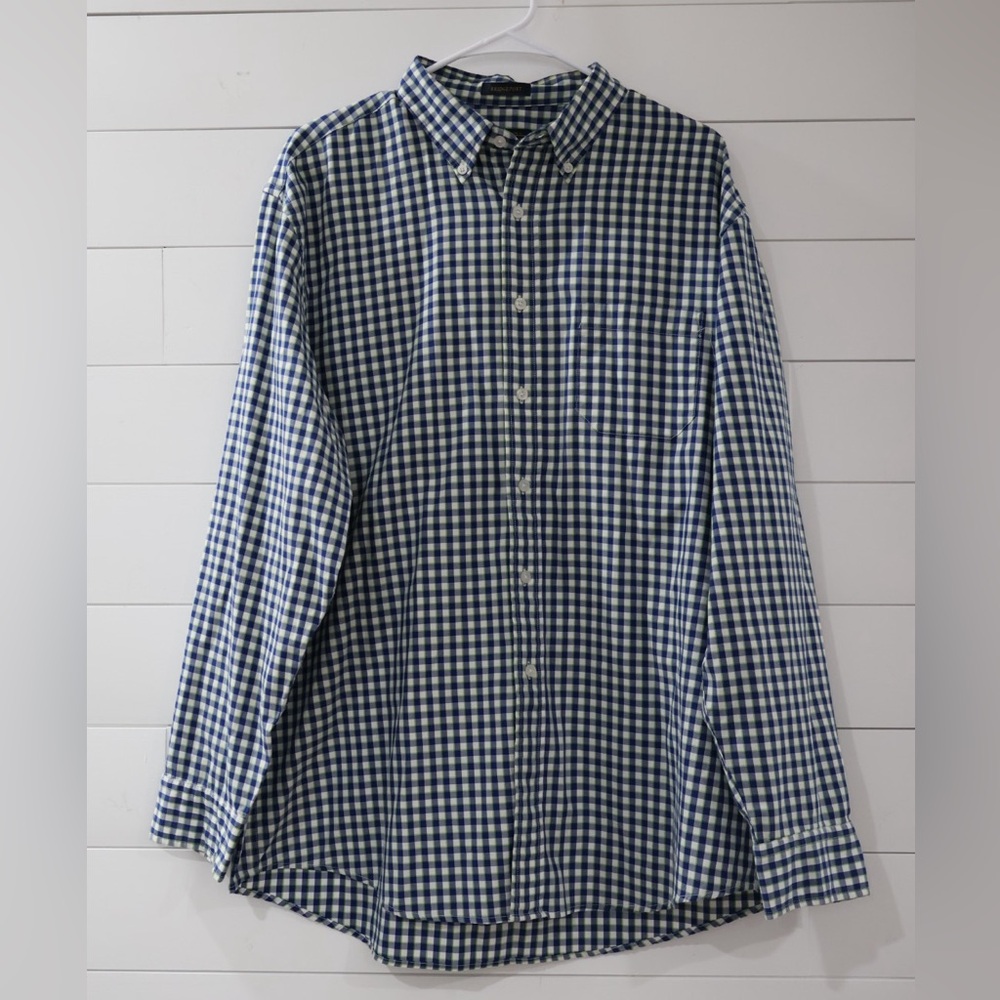 Pendleton Bridgeport Button Down Shirt Blue Green… - image 1
